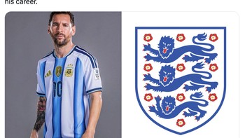 Untuk pertama kalinya, Lionel Messi akan melawan Timnas Inggris. Foto: X.com