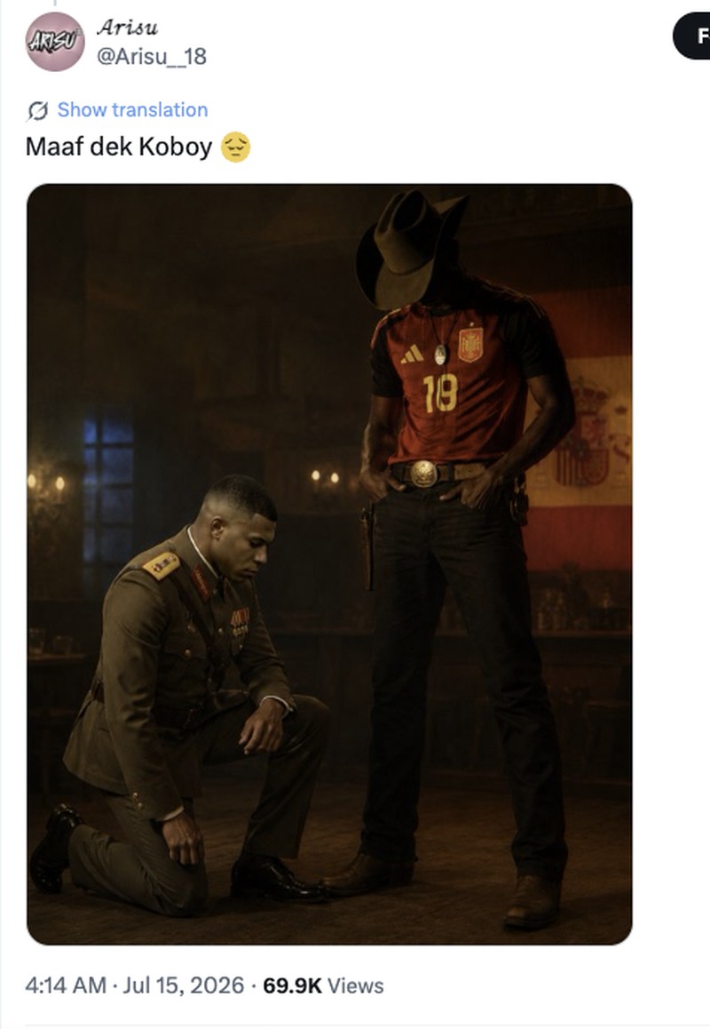 Meme Mbappe Kalah di Piala Dunia