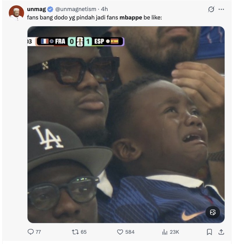 Meme Mbappe Kalah di Piala Dunia