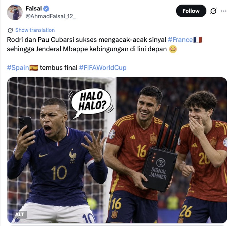 Meme Mbappe Kalah di Piala Dunia