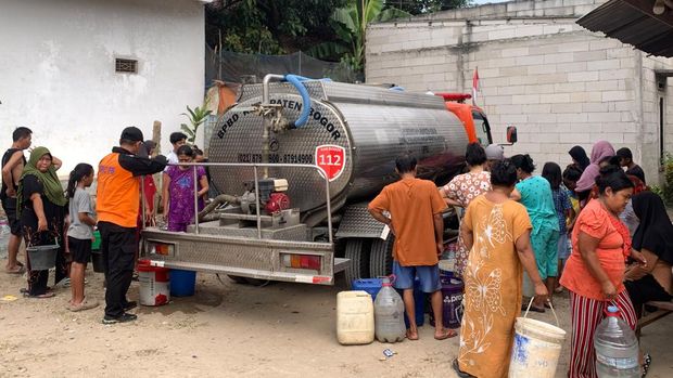 Bencana kekeringan di Kabupaten Bogor meluas hingga 13 kecamatan dari total 40 kecamatan. Sebanyak 42.691 jiwa kekurangan air bersih. (dok BPBD Kab Bogor)