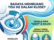 Infografis: Ini yang Akan Terjadi Jika Sering Buang Tisu ke Kloset
