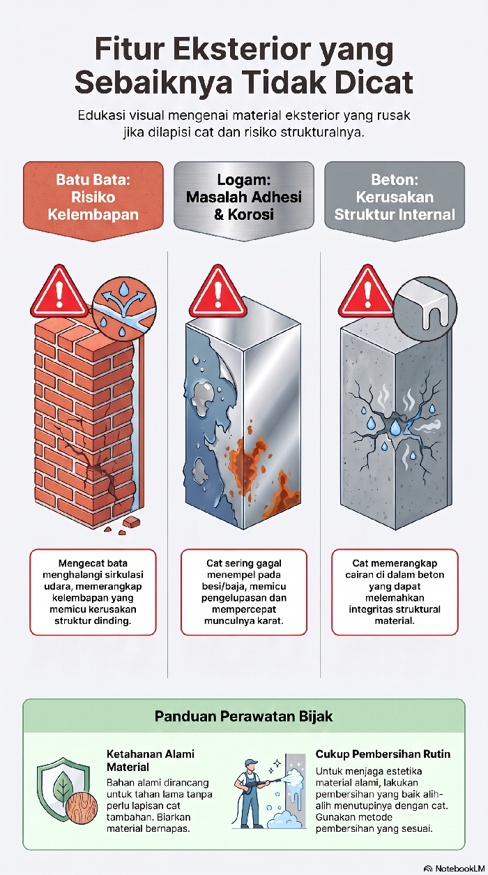 Infografis material yang jangan dicat