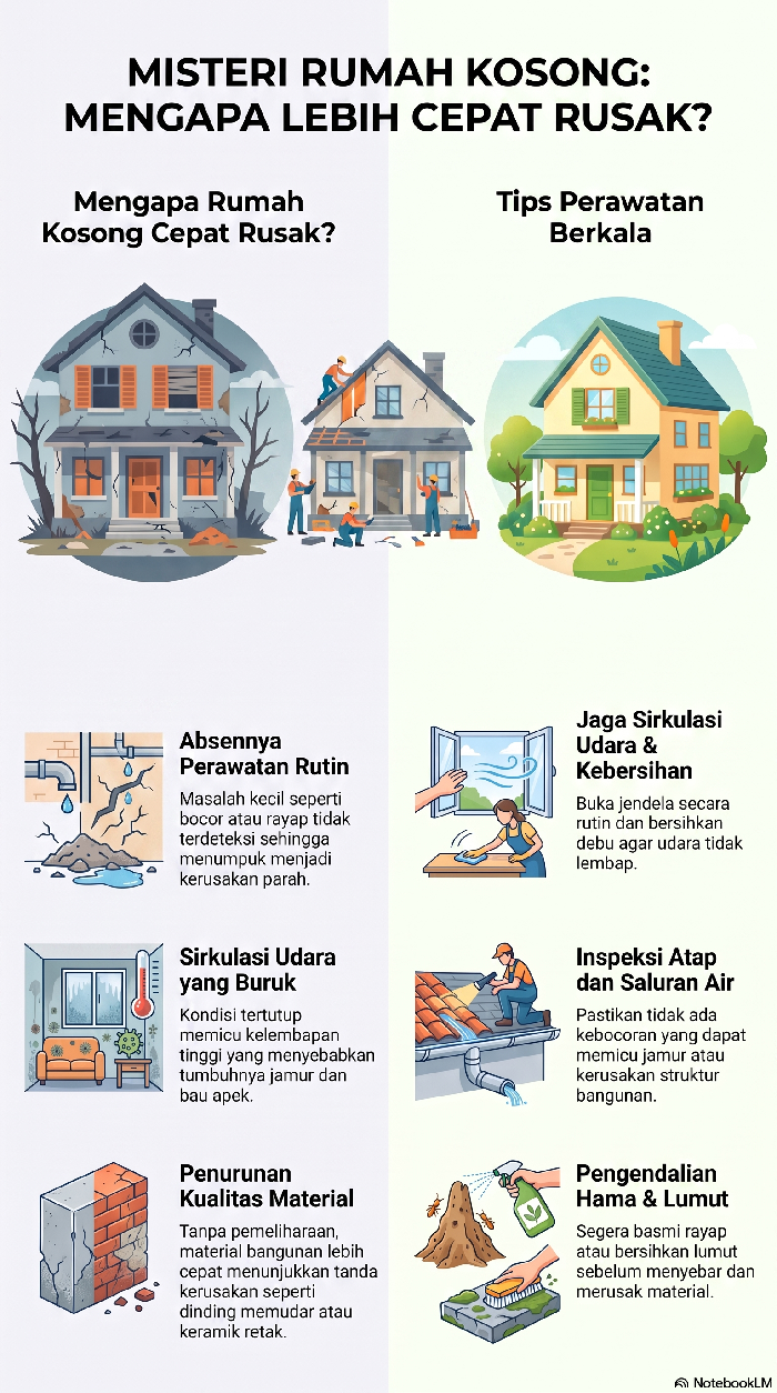 Infografis Rumah Kosong Cepat Rusak