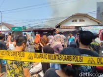 Diduga Akibat Kompor, Bangunan Serbaguna di Ciamis Terbakar