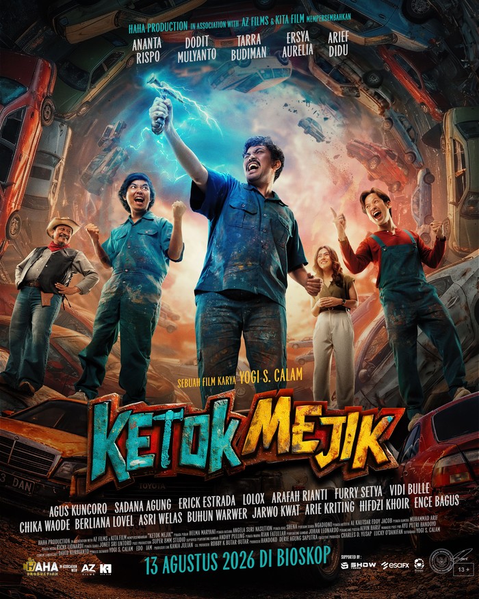 Film Ketok Mejik resmi rilis trailer dan poster. Cerita tentang tiga sahabat di bengkel, penuh komedi dan drama. Tayang 13 Agustus 2026!