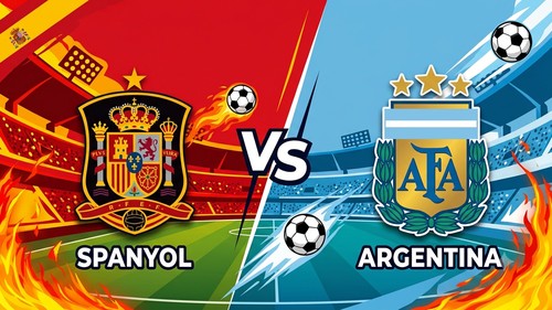 llustrasi Spanyol vs Argentina