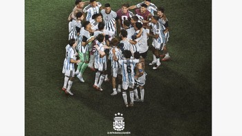 Akun Timnas Argentina mengumumkan mereka jadi finalis. Foto: X.com