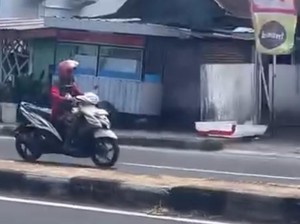 Pemotor Emak-emak Pakai Klakson Sirine di Jalanan Parepare Dicari Polisi