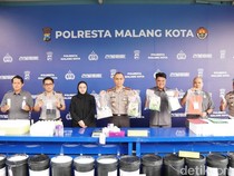 Polresta Malang Kota Bongkar Kasus Narkotika, Sita 3,2 Kg Sabu-2.480 Ekstasi