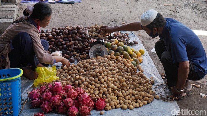 Penjual langsat di Pangkalan Bun