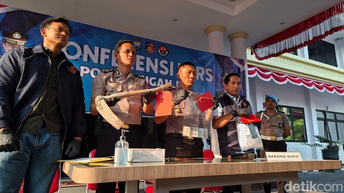 Pers rilis kasus pembunuhan di Nganjuk