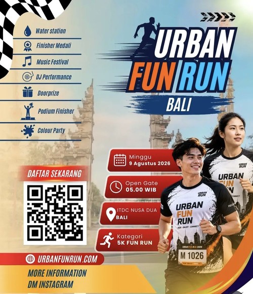 Poster acara Urban Fun Run Bali. (Dok. Instagram @urbanfunrunid)