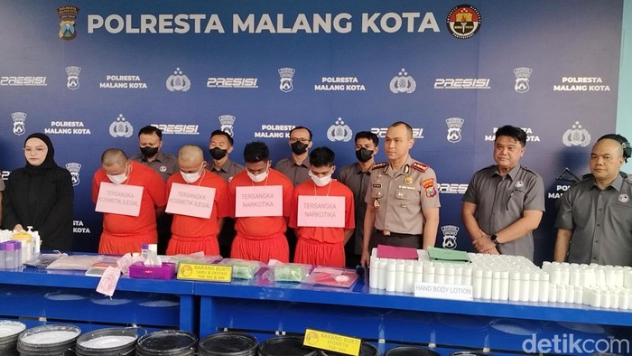Sindikat kosmetik ilegal di Malang dan Kediri dibongkar.