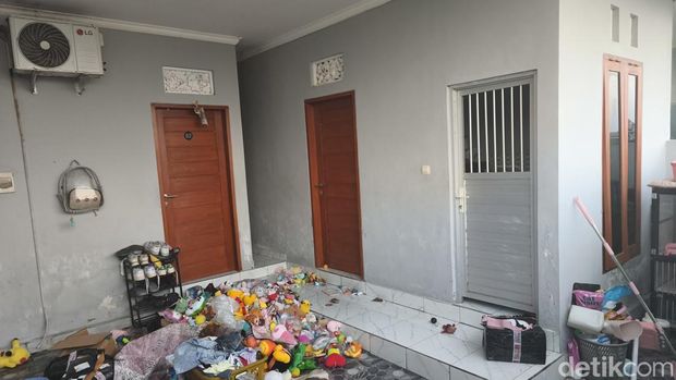 TKP pembunuhan perempuan berinisial AS di Pedungan, Denpasar Selatan, Kota Denpasar, Kamis (16/7/2026).