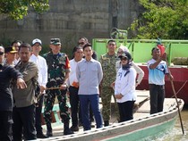 Wagub Lampung Dampingi Wapres Pantau Pembangunan Jembatan Way Bungur