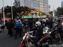 Demo di Jalan Medan Merdeka Selatan Selesai, Lalin Arah Gambir Normal Lagi