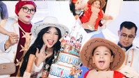 Ulang tahun ke-6 Gala Sky digel;ar meriah dengan tema One Piece. Fujianti Utami, juga full senyum melihat pada momen bahagia keponakannya ini. Foto: Instagram @fuji_an