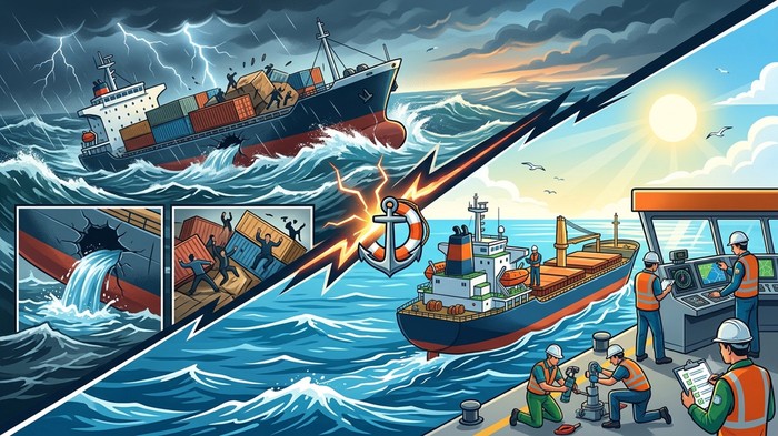 Ilustrasi kapal tenggelam dan cara pencegahannya.