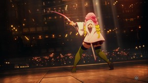 Mitsuri Kanroji yang dikenal sebagai Love Hashira juga muncul dalam Demon Slayer: Infinity Castle. Dia melawan ratusan pasukan iblis yang jadi sekutunya Muzan. Foto: IMDb