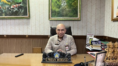 Kepala BKPSDM Bali I Wayan Budiasa saat ditemui di kantornya, Jumat (17/7/2026). (Rizki Setyo/detikBali)