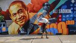 Mural Kenang 100 Tahun Ali Sadikin Hiasi Taman Ismail Marzuki