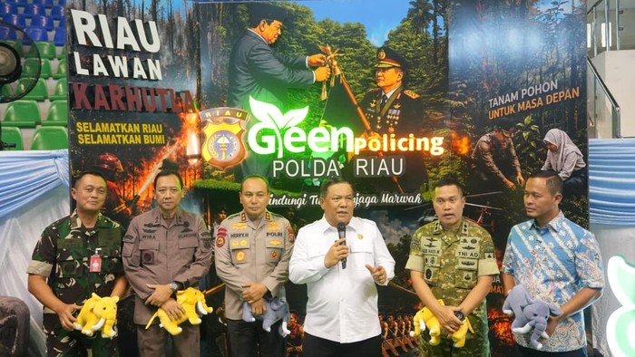 Plt Gubernur Riau SF Hariyanto menyampaikan apresiasi atas terselenggaranya Riau Bhayangkara Run 2026.