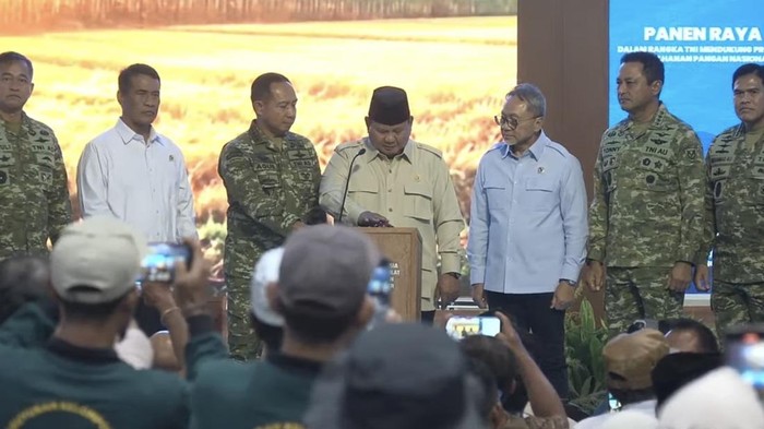 Presiden Prabowo Subianto pimpin panen raya serentak di Lanud Malang (dok.YouTube Setpres)creenshot