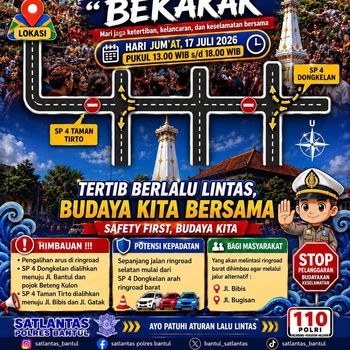 Rekayasa Lalin Saat Saparan Bekakak Pemberitahuan rekayasa lalin di ringroad selatan karena acara tradisi Saparan Bekakak.