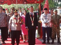 Tradisi Potong Pantan Sambut Polwan Pertama yang Jabat Kapolres Kapuas