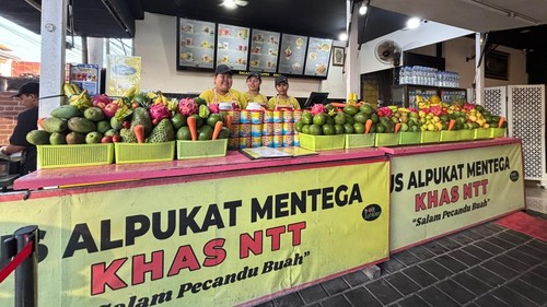 Gerai Fruit Junkies di Denpasar, Bali, beberapa waktu lalu.