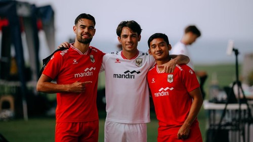 Jens Raven, Tim Geypens, dan Kadek Agung Widnyana. Tiga pemain Bali United yang saat ini tergabung di pemusatan latihan Timnas Indonesia. (Foto: Dok. Bali United)