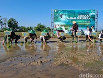 Kementan Tanam Padi Serentak dari Nganjuk, Pemprov Jatim Targetkan Ini