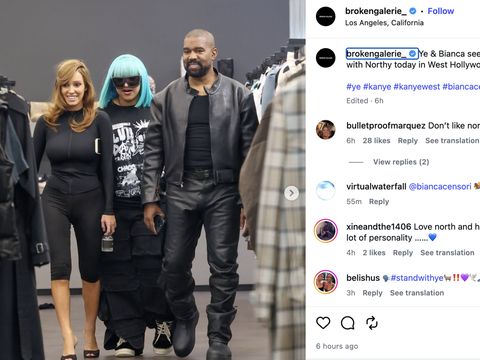 North West, Bianca Censori, Kanye West