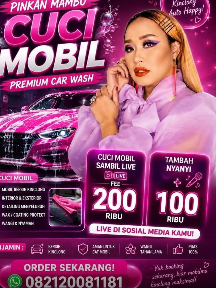 Pinkan Mambo buka usaha cuci mobil