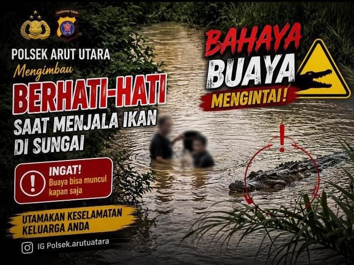Polisi pasang larangan beraktivitas di Sungai Jampau Kotawaringin Barat. (dok Polsek Arut Utara)