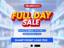 Mesin Cuci Sharp Front Load 7kg Diskon Gede di Transmart Full Day Sale