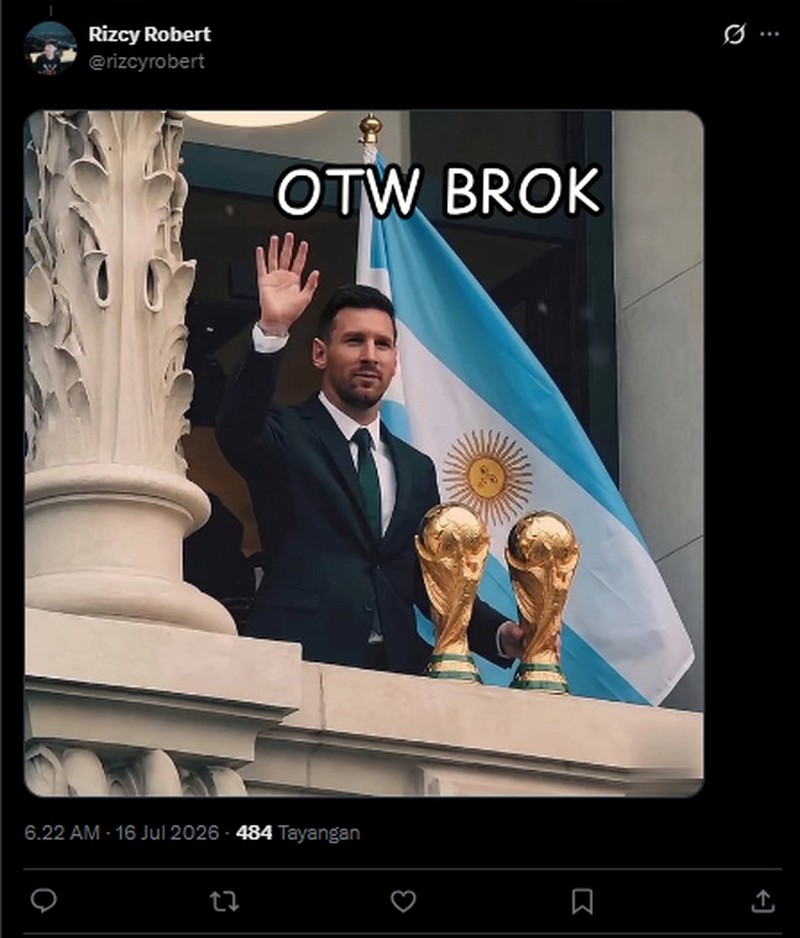 Jelang final Piala Dunia 2026 antara Spanyol vs Argentina, sederet meme muncul di media sosial. Beberapa menyindir fans Criatiano Ronaldo dan Real Madrid.