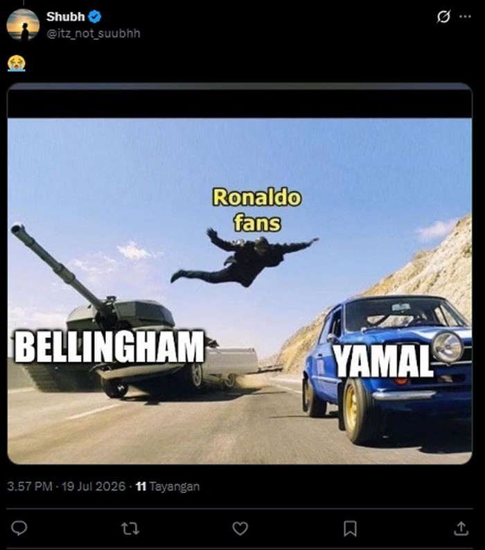 15 Meme Jelang Final Piala Dunia 2026, Sindir Fans Ronaldo dan Madrid