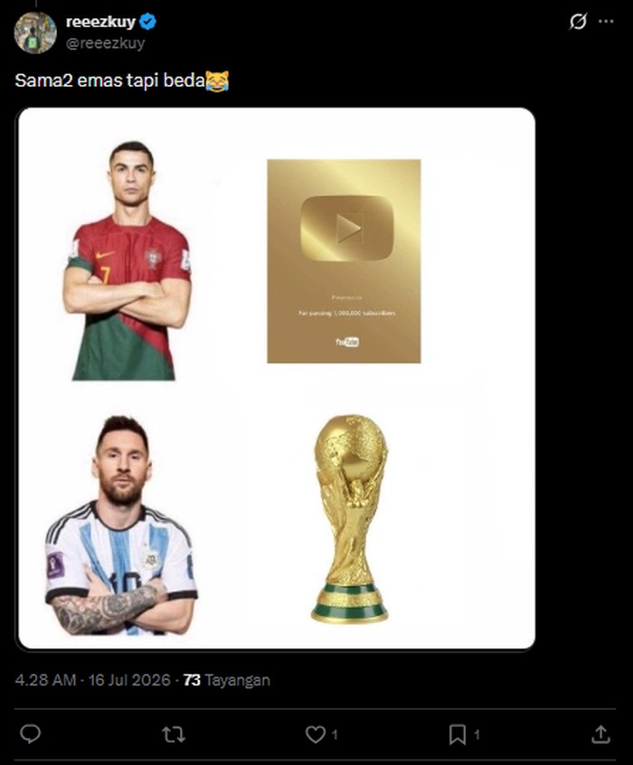 15 Meme Jelang Final Piala Dunia 2026, Sindir Fans Ronaldo dan Madrid
