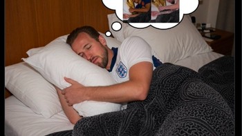 Kalau ini gambaran Hery Kane sedang bermimpi bila Spanyol atau Argentina juara Piala Dunia 2026. Foto: X.com