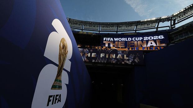2286574389 NEW YORK, NEW YORK - JULY 17: A general view of the FIFA World Cup 2026 Final signage at New York New Jersey Stadium ahead of the FIFA World Cup 2026 Final on July 17, 2026 in New York City. (Photo by Tullio Puglia - FIFA/FIFA via Getty Images)
