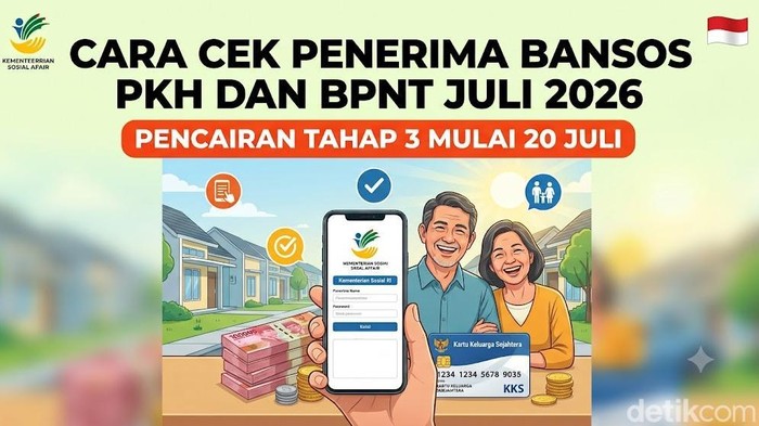 Ilustrasi cek penerima bansos.