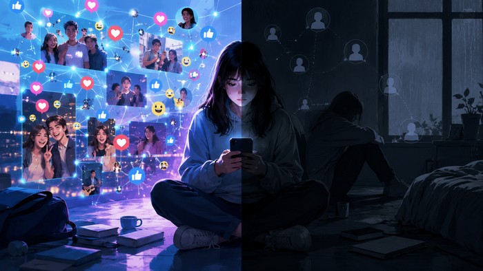 Ilustrasi Gen Z, generasi paling terhubung dan paling kesepian