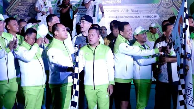 Kapolda Riau hingga Pangdam XIX/Tuannku Tambusai flag off Riau. Bhayangkara Run 2026, Minggu (19/7/2026).