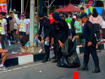 Tak Ada Sampah di Jalan! Polri dan DLH Bersih-bersih Usai Riau Bhayangkara Run