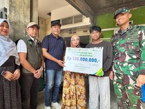 Bupati Subandi Beri Santunan Rp 136 Juta ke Keluarga Korban Laka Kerja