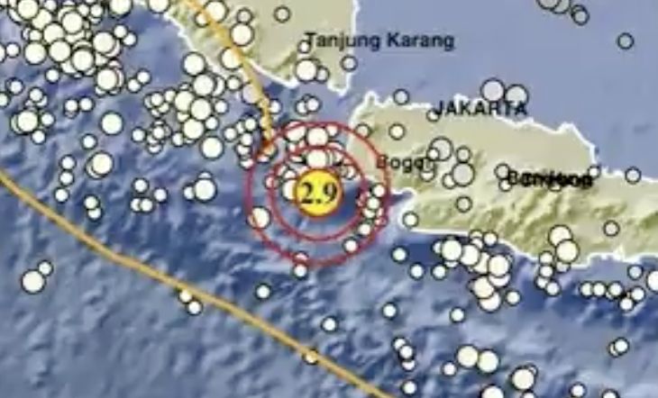 Gempa M 2.9,39 km Barat Daya Sumur-Banten. Kedalaman: 39 Km. (Dok. BMKG) Gempa M 2.9,39 km Barat Daya Sumur-Banten. Kedalaman: 39 Km. (Dok. BMKG)