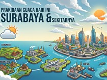 Cuaca Surabaya Hari Ini, Cek Suhu dan Kelembapannya
