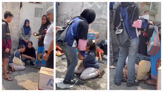 Istri Pembakar 10 Rumah di Lubuklinggau Sujud Minta Maaf ke Tetangga